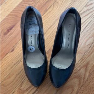 Worn once black heels